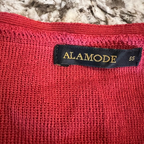 Medium New AlaMode Knit Tunic Top Sweater Long Sleeve Blouse Women’s Misses - Picture 5 of 7